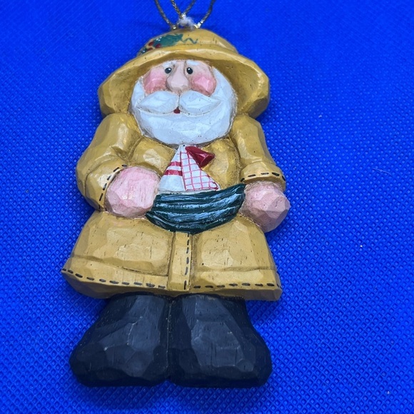 Handcrafted Santa Fisherman Ornament - Picture 1 of 3